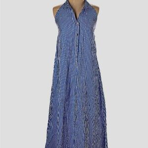 Duffield Lane Navy Striped Maxi Dress Size XS